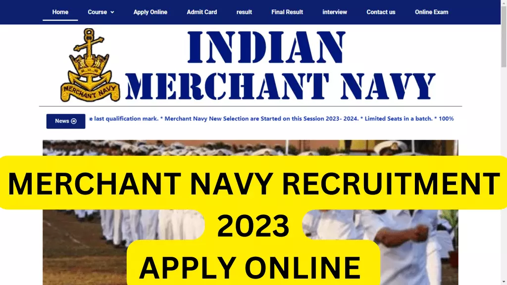 Merchant Navy recruitment 2023 apply online